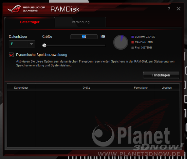 ASUS Crosshair VIII Hero (Wi-Fi): Software - RAMDisk