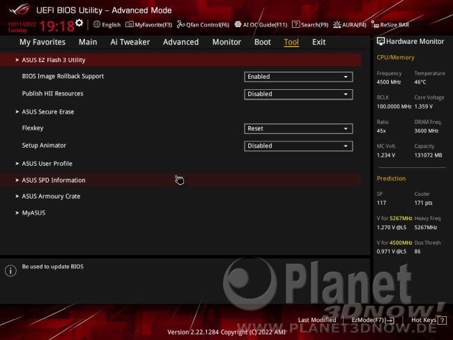 ASUS ROG Strix X670E-E Gaming WiFi: BIOS