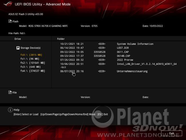 ASUS ROG Strix X670E-E Gaming WiFi: BIOS