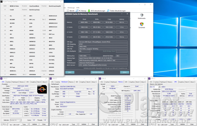 ASUS ROG Zenith Extreme: Overclocking (4 GHz, DDR4-3200, SMT off) - AIDA