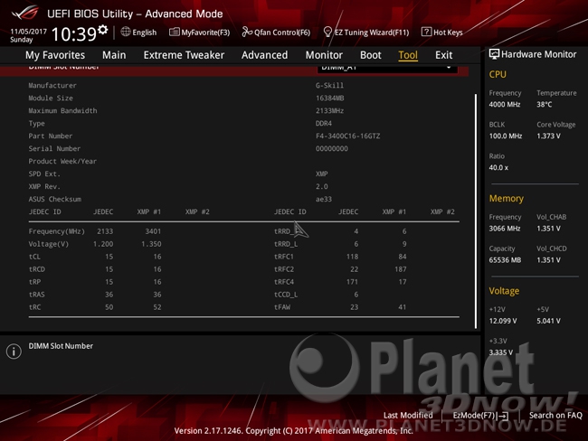 ASUS ROG Zenith Extreme: BIOS