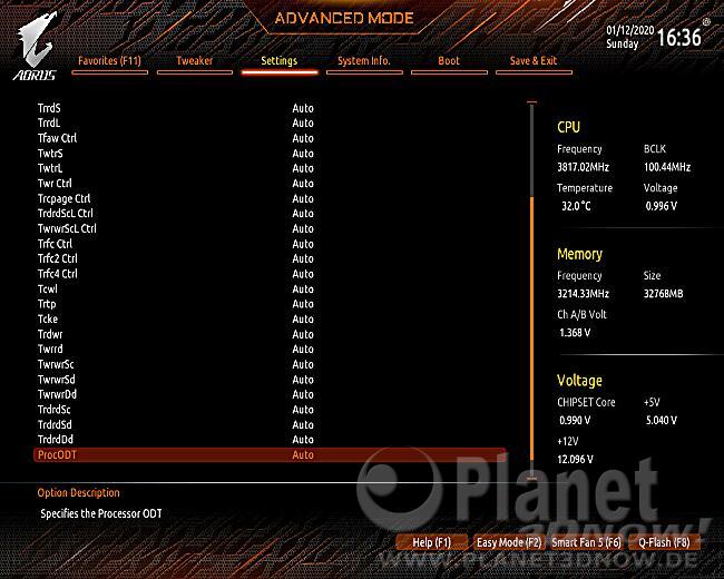 Gigabyte X570 Aorus Master: BIOS