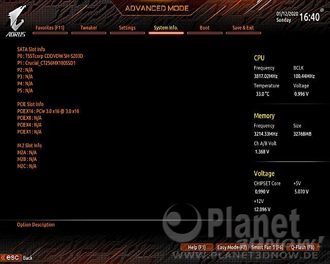 Gigabyte X570 Aorus Master: BIOS