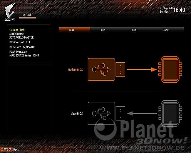 Gigabyte X570 Aorus Master: BIOS