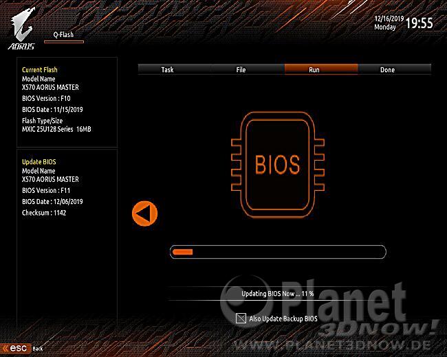 Gigabyte X570 Aorus Master: BIOS