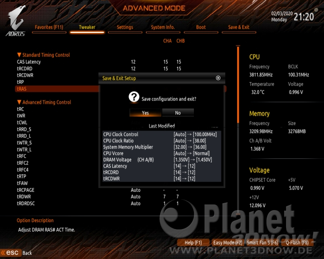 Gigabyte X570 Aorus Master: BIOS