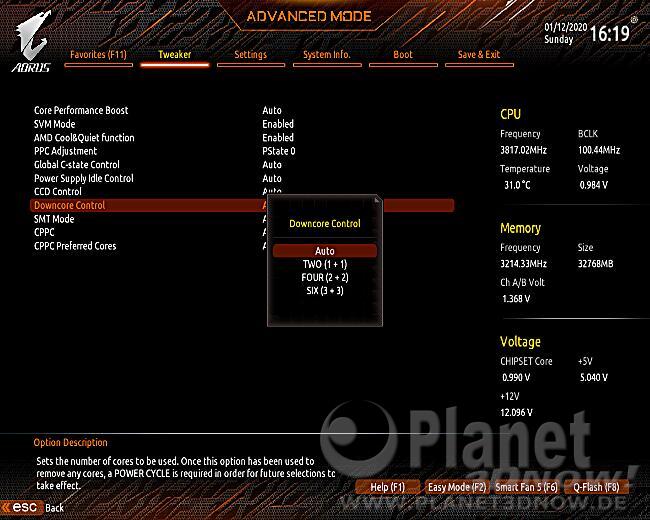 Gigabyte X570 Aorus Master: Overclocking-Features