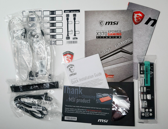 MSI X370 XPower Gaming Titanium - Lieferumfang